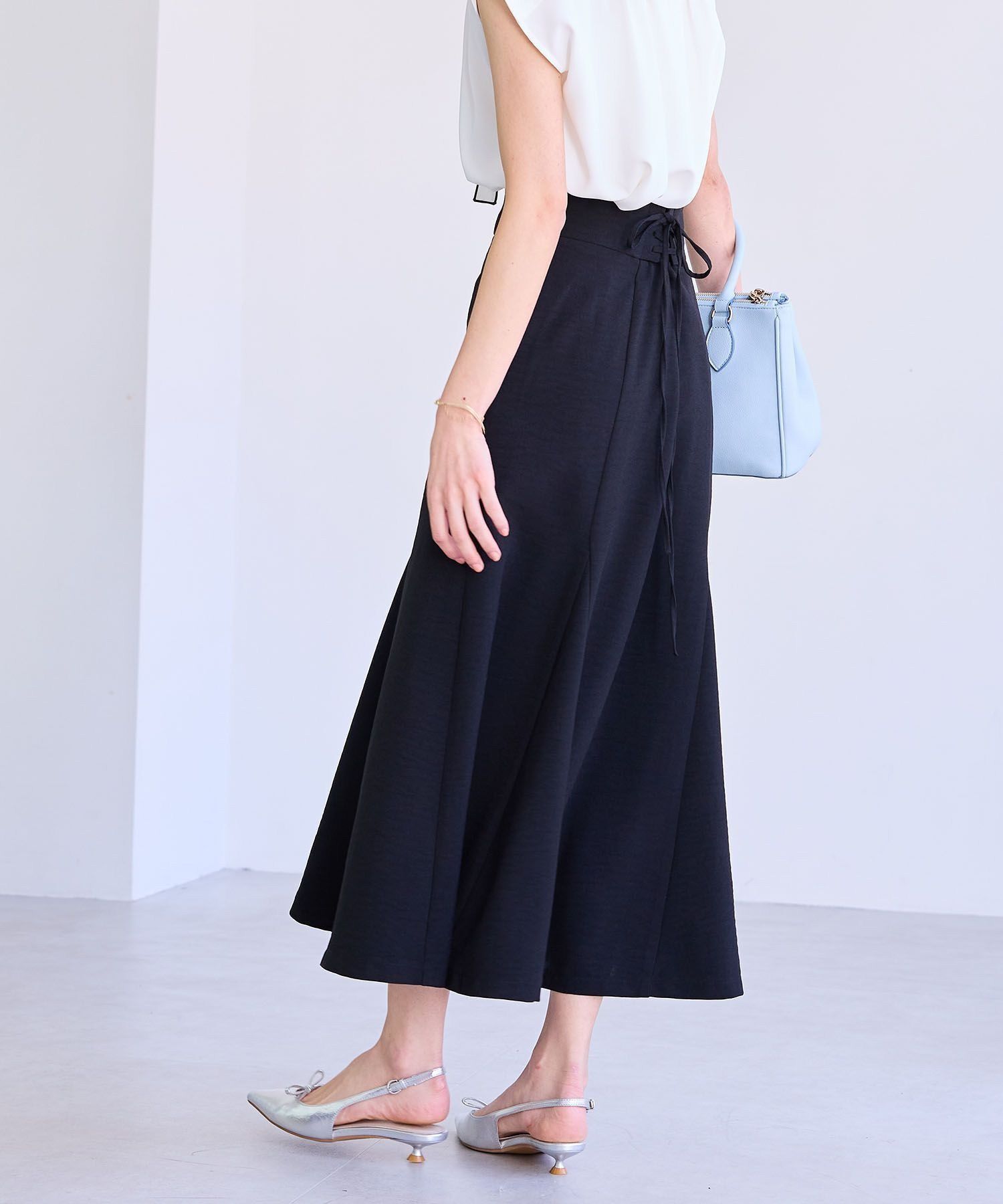 VIS「【美easy】リネンライクマーメイドスカート【洗える】【セットアップ対応】」|スカート|