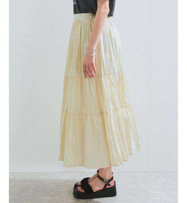 VIS「【洗える】ワッシャー加工スカート」|スカート|