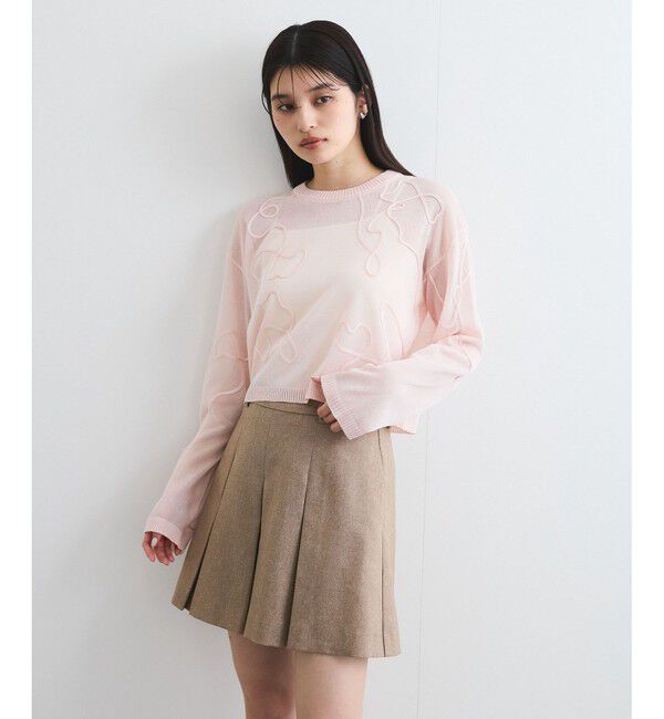 VIS「コード刺繍シアーニット」|ニット・セーター|