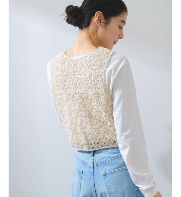 VIS「【WEB限定】【前後2WAY】サマーレースベスト」|ベスト・ジレ|