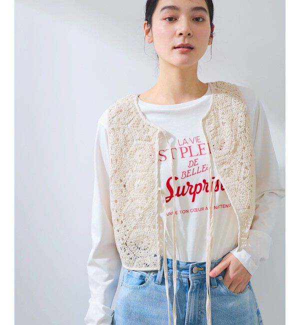 VIS「【WEB限定】【前後2WAY】サマーレースベスト」|ベスト・ジレ|