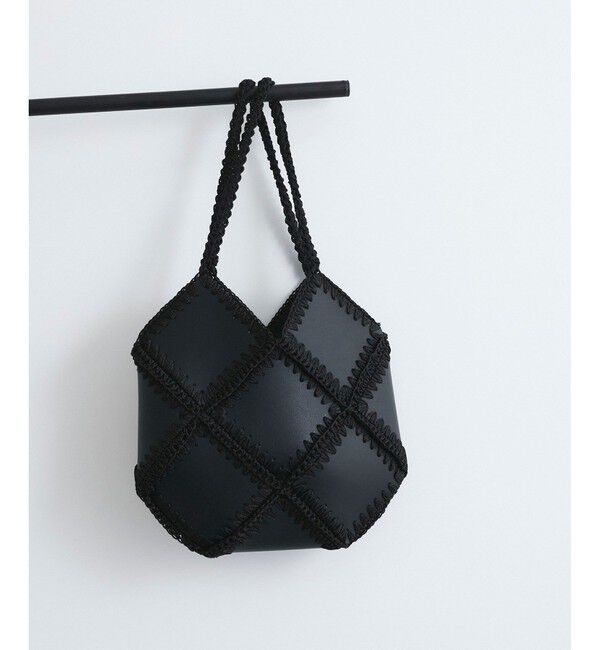 VIS「パッチワークバッグ」|ハンドバッグ|ブラック(01)