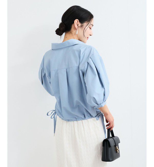 VIS「ドロストボリュームスリーブシャツ（レース・無地）」|シャツ・ブラウス|