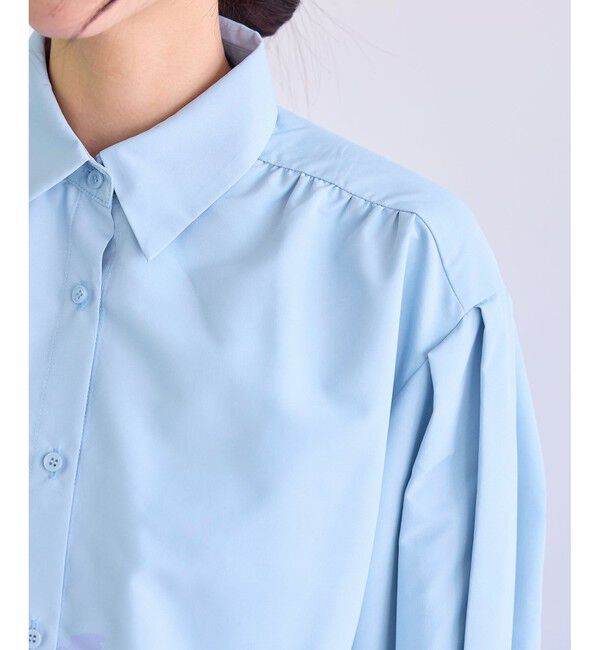 VIS「ドロストボリュームスリーブシャツ（レース・無地）」|シャツ・ブラウス|