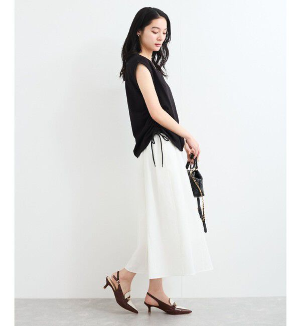 VIS「【WEB限定】サイドドロストシャーリングカットソー」|Tシャツ・カットソー|