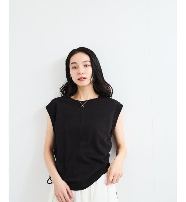 VIS「【WEB限定】サイドドロストシャーリングカットソー」|Tシャツ・カットソー|