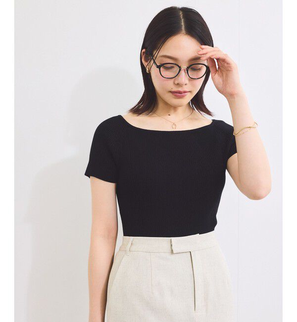 VIS「ワイドスクエアネックニット」|ニット・セーター|