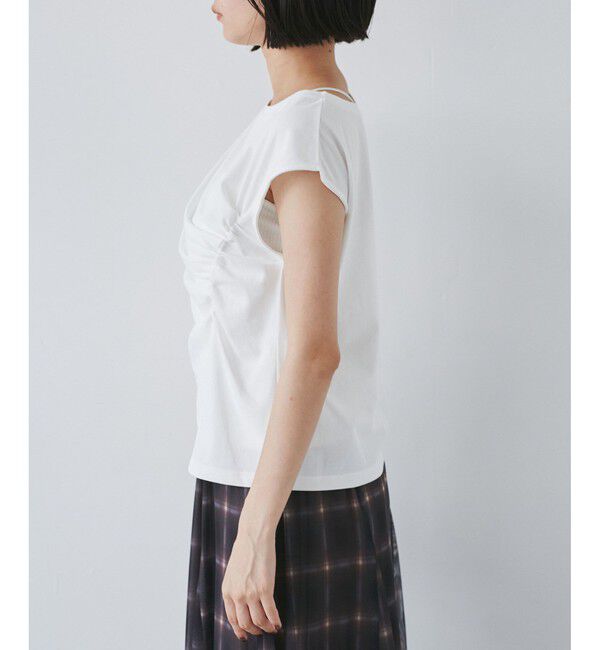 VIS「アシメギャザートップス」|Tシャツ・カットソー|