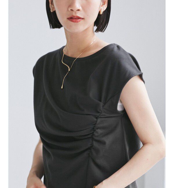 VIS「アシメギャザートップス」|Tシャツ・カットソー|