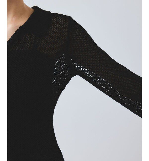 VIS「【WEB/一部店舗限定】配色ラメポロ襟カーディガン/美シルエット」|カーディガン|