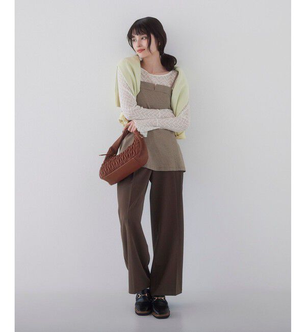 VIS「【美easy】ウーリッシュチュニック丈ビスチェ【セットアップ対応/洗える】」|キャミソール|