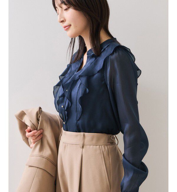VIS「シアーラッフルブラウス/イージーケア」|シャツ・ブラウス|