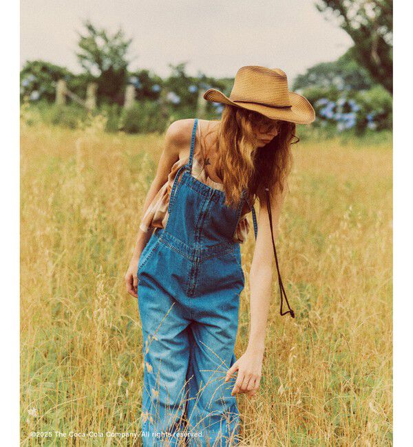 VIS「【Coca-Cola】VIS別注エンブロイダリーサロペット」|オールインワン|