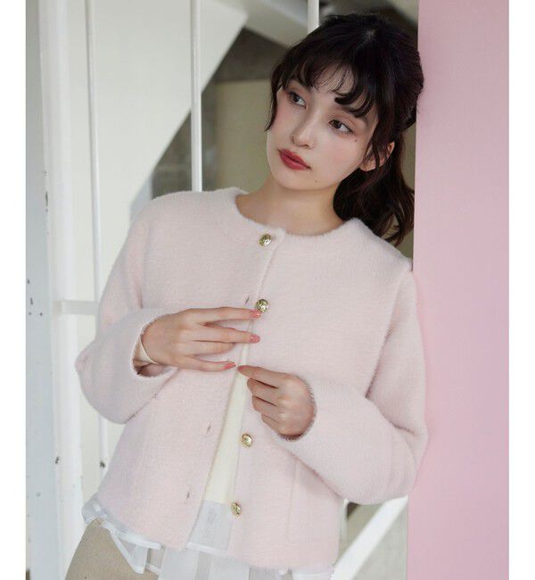 VIS「接結ミニフェザーニットジャケットカーディガン/一部WEB限定カラー」|カーディガン|