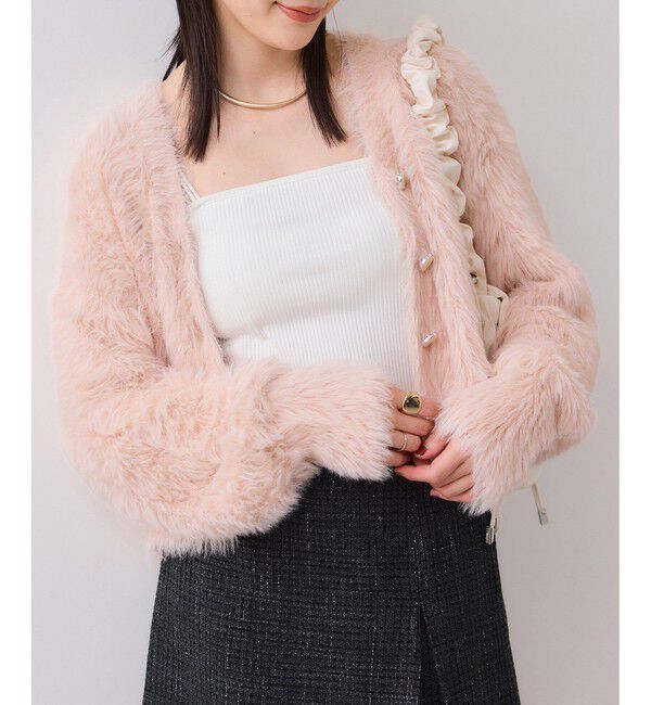 VIS「ラビットライクVネックカーディガン/イージーケア・WEB限定カラー」|カーディガン|