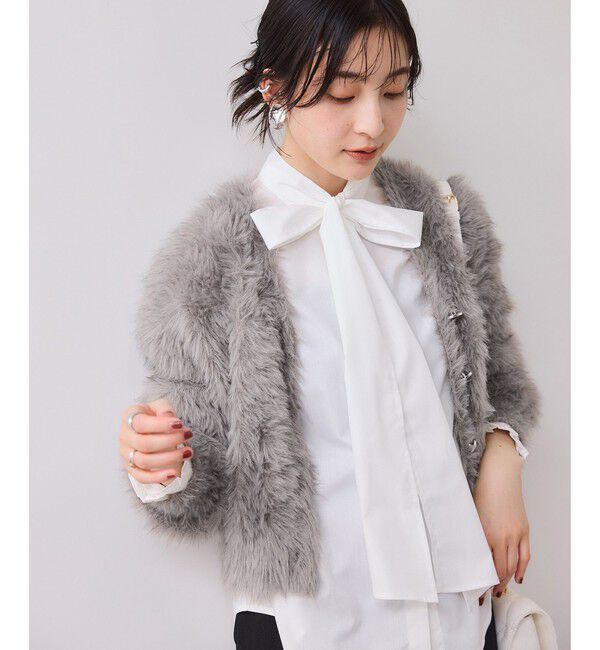 VIS「ラビットライクVネックカーディガン/イージーケア・WEB限定カラー」|カーディガン|