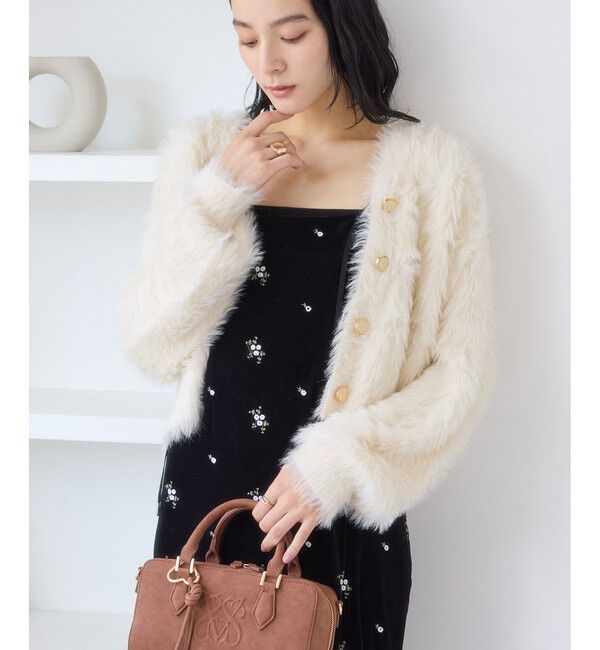 VIS「ラビットライクVネックカーディガン/イージーケア・WEB限定カラー」|カーディガン|