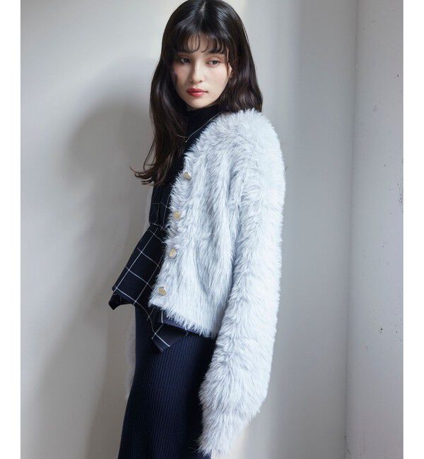 VIS「ラビットライクVネックカーディガン/イージーケア・WEB限定カラー」|カーディガン|