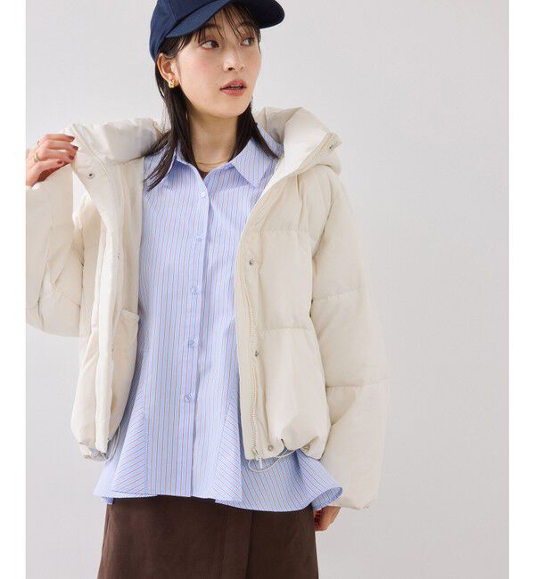 VIS「【アウター総選挙3位】フード取り外し可能軽量ダウンブルゾン/2WAY・撥水加工」|ダウン|