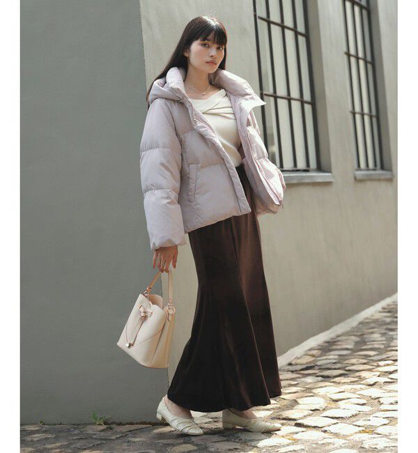 VIS「【アウター総選挙3位】フード取り外し可能軽量ダウンブルゾン/2WAY・撥水加工」|ダウン|