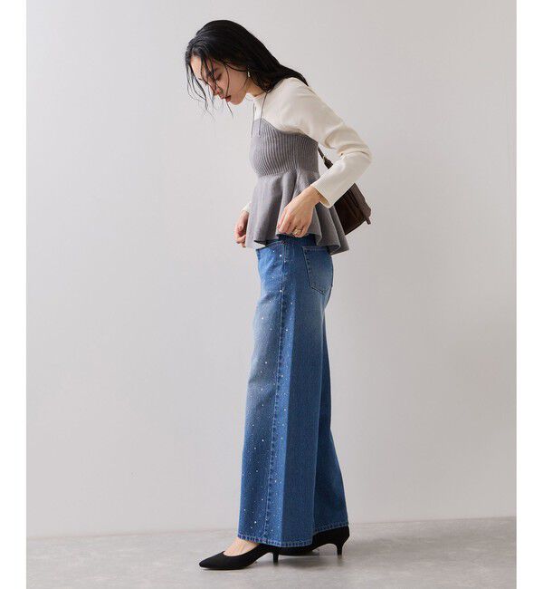 VIS「ペプラムニットドッキングプルオーバー」|ニット・セーター|