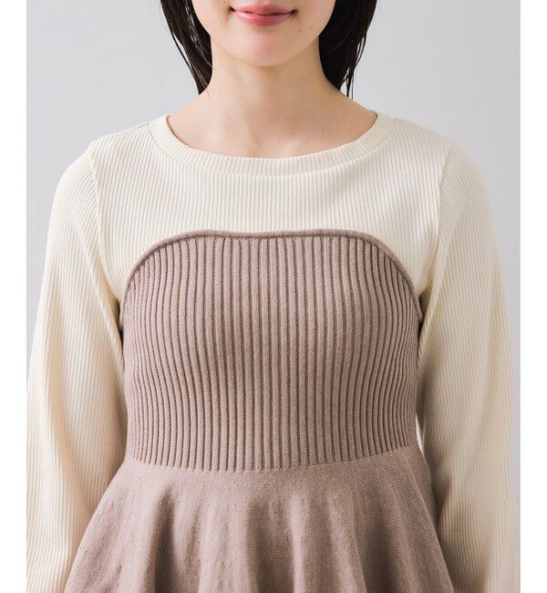 VIS「ペプラムニットドッキングプルオーバー」|ニット・セーター|