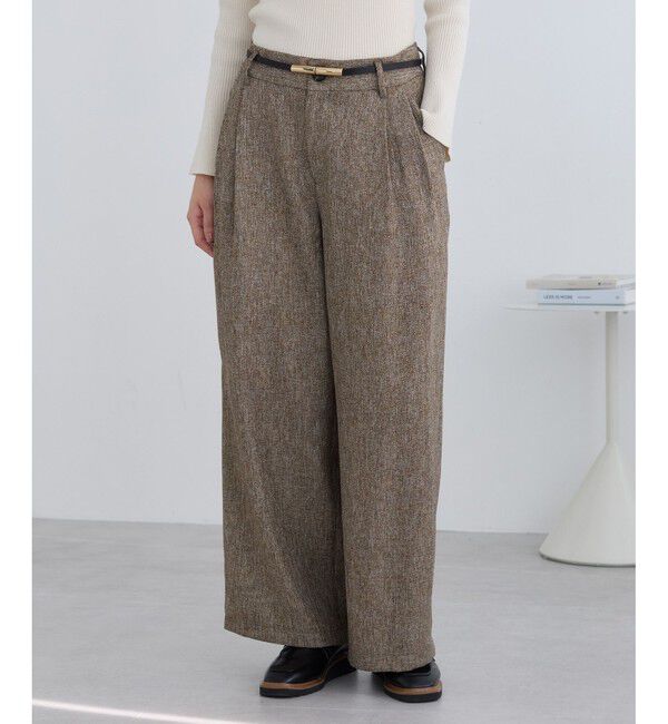 VIS「ツイード2タックワイドパンツ」|チノ|