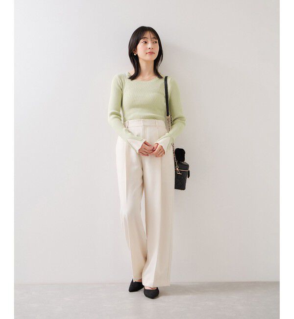 VIS「ファーハンドルキルティング＆ツイードバニティバッグ/2WAY」|ハンドバッグ|