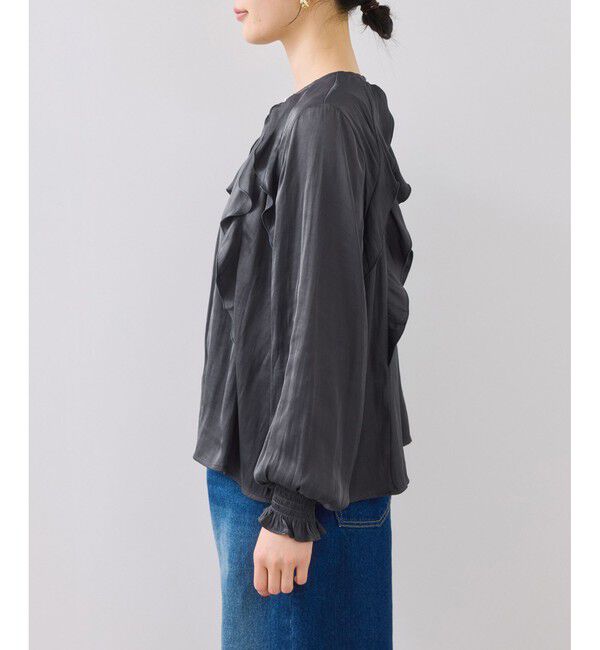 VIS「割線フリルブラウス/イージーケア」|シャツ・ブラウス|