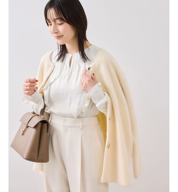 VIS「割線フリルブラウス/イージーケア」|シャツ・ブラウス|