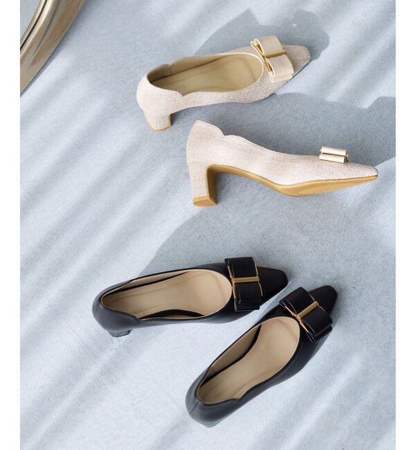 VIS「ハートカットリボンパンプス」|パンプス|