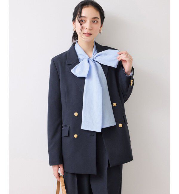 VIS「前後2WAYボリュームボウタイブラウス/イージーケア」|シャツ・ブラウス|