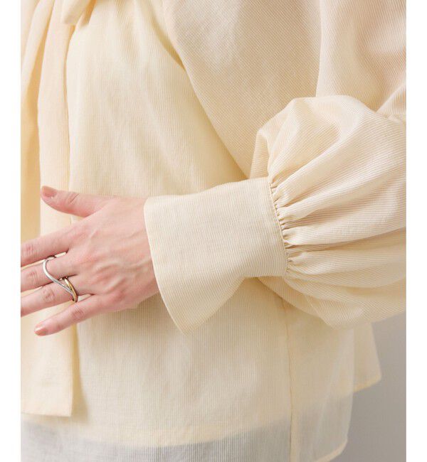 VIS「前後2WAYボリュームボウタイブラウス/イージーケア」|シャツ・ブラウス|