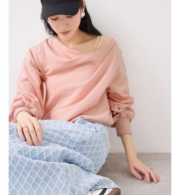 VIS「ドレープスウェットプルオーバー」|スウェット・ジャージ|ピンク(63)