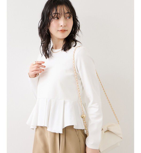 VIS「イレギュラーヘムペプラムカットソープルオーバー」|Tシャツ・カットソー|