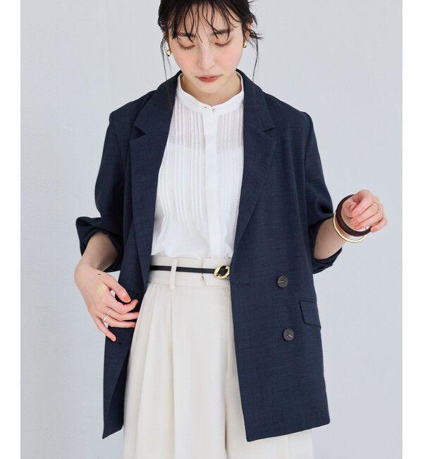 VIS「美easyリネンライクテーラードジャケット/イージーケア・接触冷感・セットアップ対応」|テーラードジャケット|
