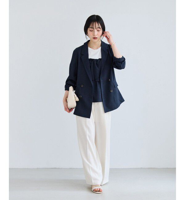 VIS「美easyリネンライクテーラードジャケット/イージーケア・接触冷感・セットアップ対応」|テーラードジャケット|