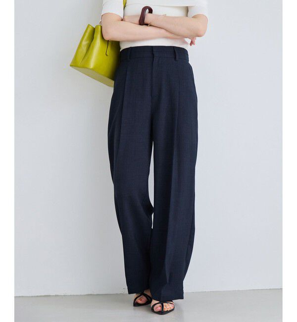VIS「美easyリネンライクワイドパンツ/イージーケア・接触冷感・セットアップ対応」|チノ|