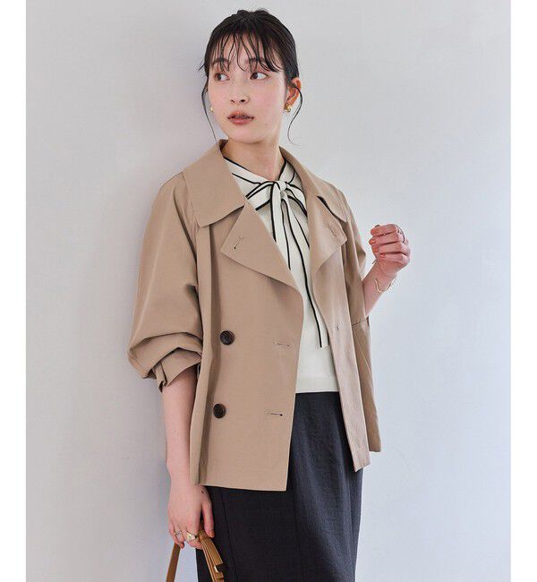 VIS「リボン付き半袖ニットプルオーバー/イージーケア」|ニット・セーター|