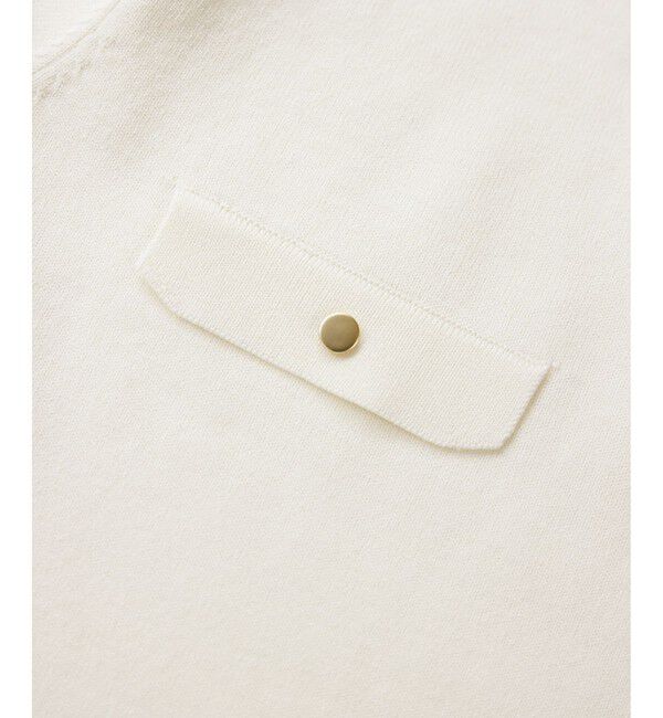 VIS「リボン付き半袖ニットプルオーバー/イージーケア」|ニット・セーター|