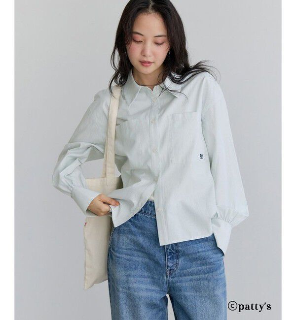 VIS「【SWIMMER&times;VIS】ポイント刺しゅうストライプシャツ」|シャツ・ブラウス|