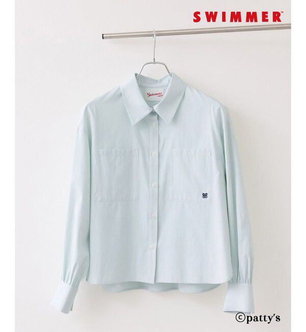 VIS「【SWIMMER&times;VIS】ポイント刺しゅうストライプシャツ」|シャツ・ブラウス|