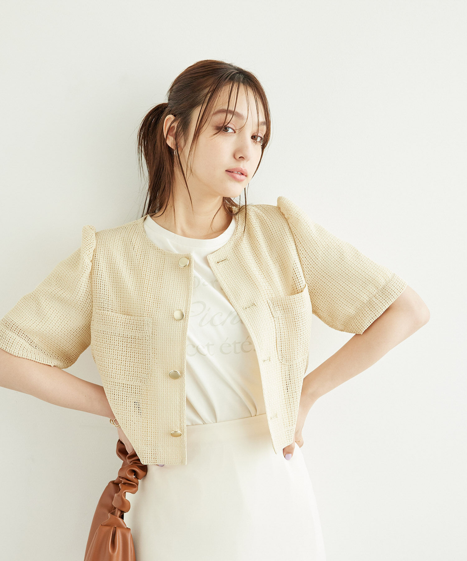 Rope&rsquo;Picnic「【ご好評につき追加生産】カーディジャケット」|ノーカラージャケット|