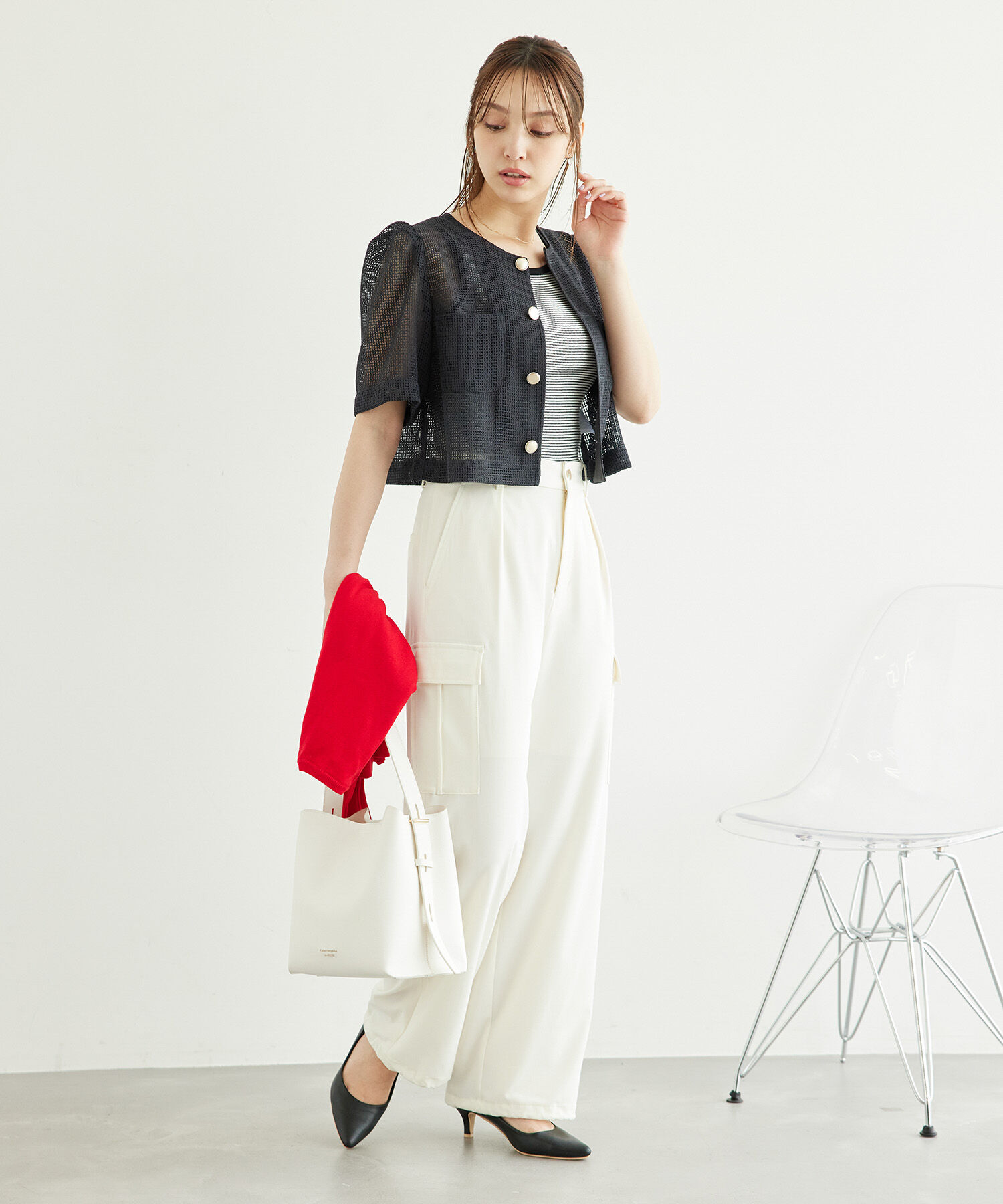 Rope&rsquo;Picnic「【ご好評につき追加生産】カーディジャケット」|ノーカラージャケット|