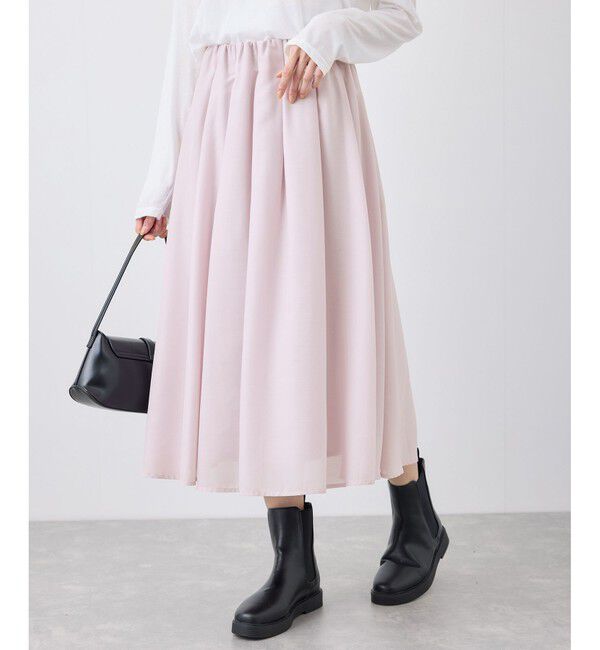 Rope&rsquo;Picnic「着丈が選べるギャザースカート」|スカート|