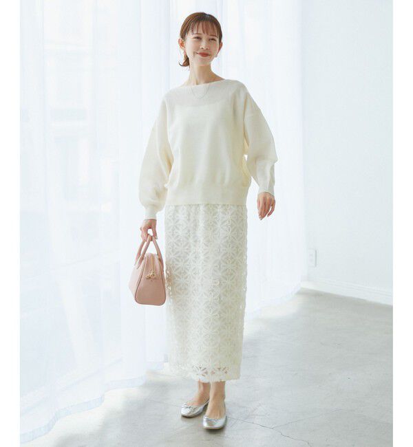 Rope&rsquo;Picnic「フラワーチュールレースアイラインスカート」|スカート|