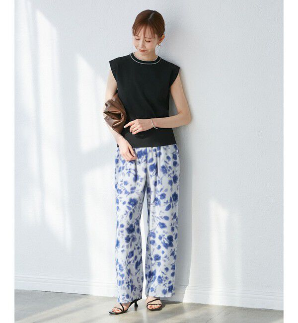 Rope&rsquo;Picnic「【UVカット・接触冷感・イージーケア】八方映えニット ゼロスリーブニットプルオーバー」|ニット・セーター|