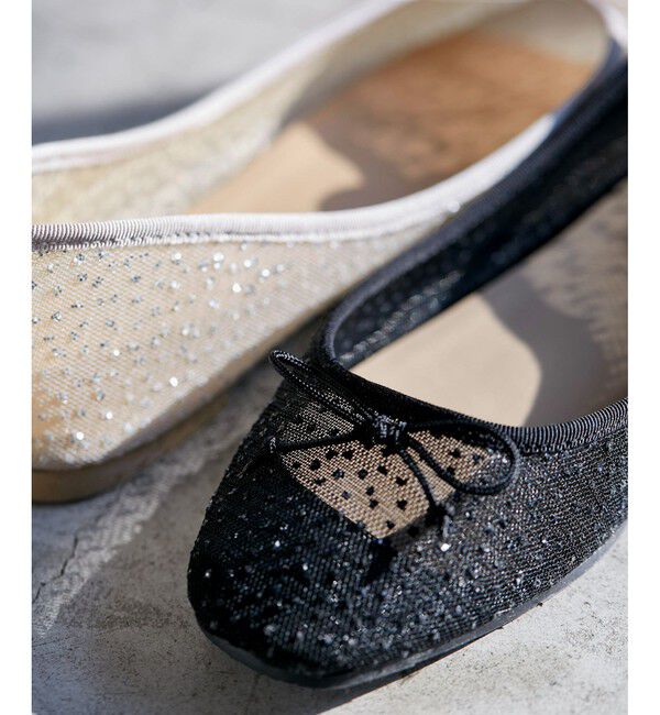 ROPE PICNIC PASSAGE「【AIRina/エアリーナ】軽くてやわらかいシアーグリッターバレエシューズ」|バレエシューズ|