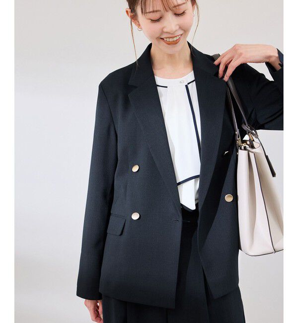 Rope&rsquo;Picnic「カナパ 金ボタンジャケット/セットアップ対応・UV・抗菌防臭・接触冷感」|テーラードジャケット|