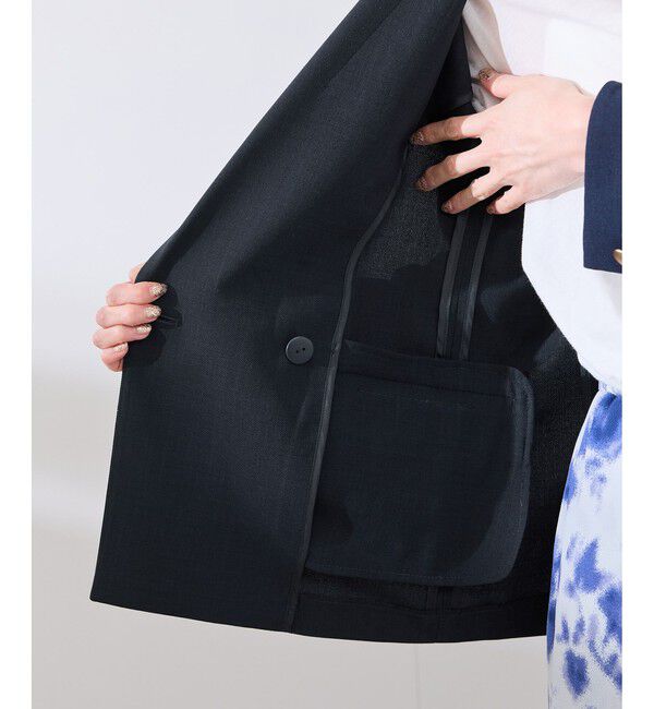 Rope&rsquo;Picnic「カナパ 金ボタンジャケット/セットアップ対応・UV・抗菌防臭・接触冷感」|テーラードジャケット|